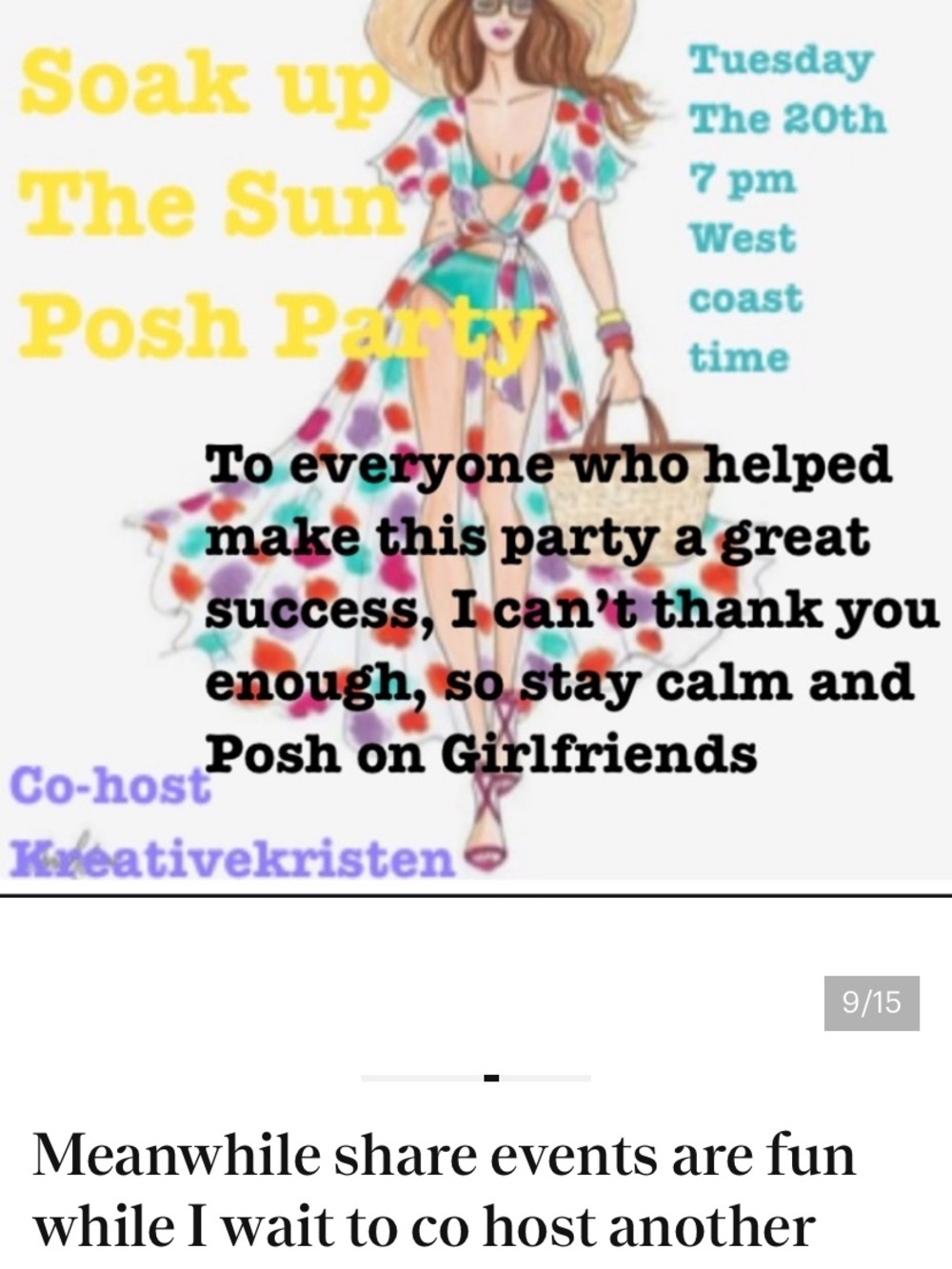 Sunset Beach Party Invitation Poster - Orange - Picture 5 of 5